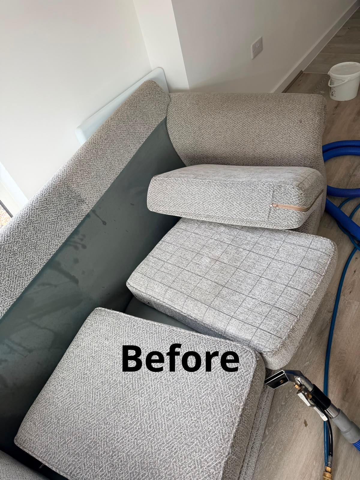 Upholstery before cleaning